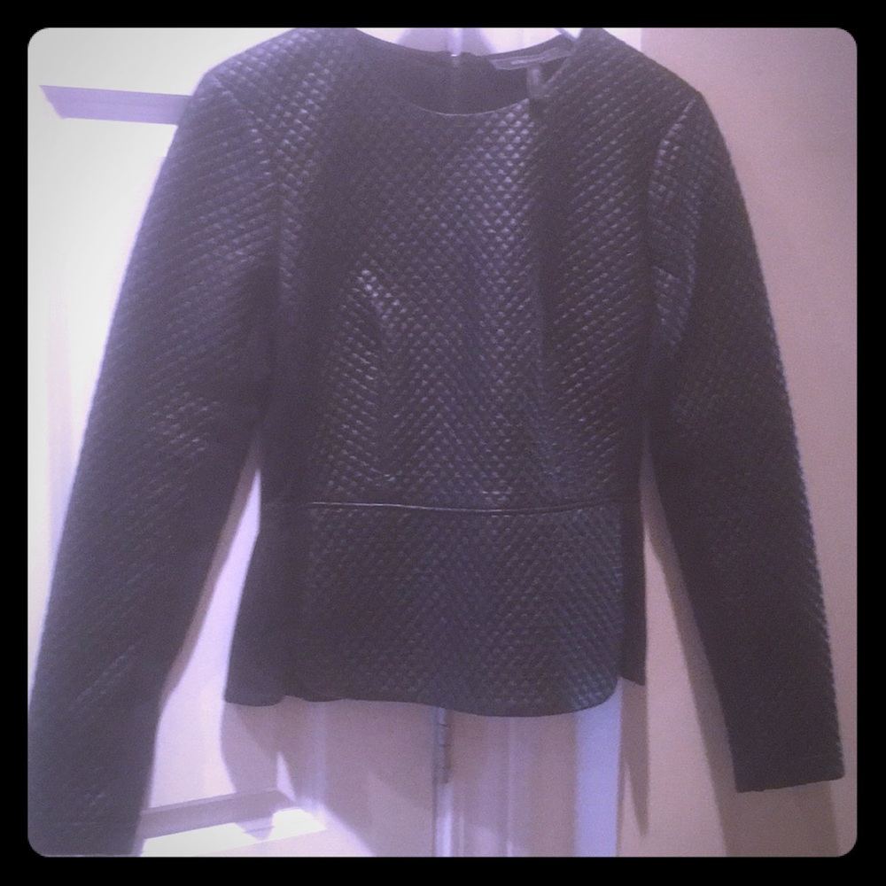BCBG Leather Top!